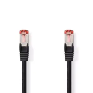 Cablu SFTP Cat6 30m negru RJ45 tata - RJ45 tata Nedis