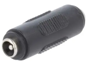 Adaptor DC mama-mama 2.1x5.5 mm plastic negru PC2.1-FF