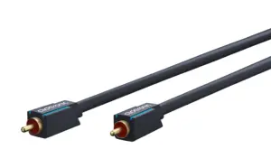 Cablu Profesional CLICKTRONIC audio 1x RCA 0.5m tata-tata aurit OFC cupru COAX 75 ohm Dublu ecranat 70442