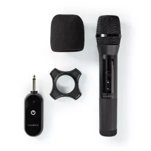 Microfon wireless Nedis 20 de canale 10 ore autonomie receptor negru