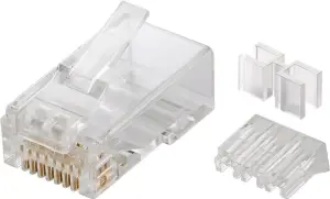 Mufa retea RJ45 8P8C Cat6A neecranat contacte aurite 50u Goobay
