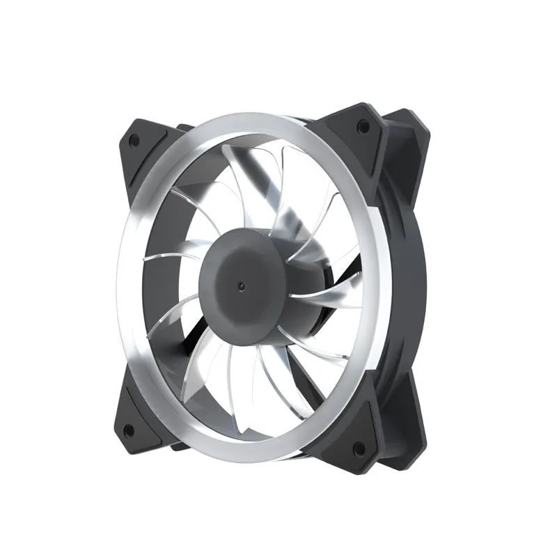 Ventilator 120x120x25mm 1200RPM iluminare RGB 3 pini + Molex Orico CSF-6LD