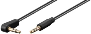 Cablu audio Jack 3.5 mm - 3.5 mm 90 grade contacte aurite 0.5m Goobay
