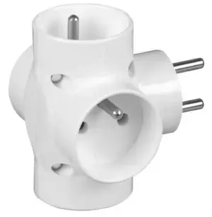 R-48 Conector AC supply splitter Layout 2P+PE white TIMEX-ELEKTRO