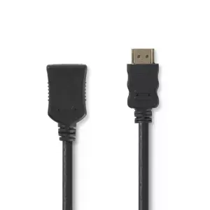 Cablu prelungitor HDMI tata - HDMI mama HighSpeed Ethernet contacte aurite 2m Nedis