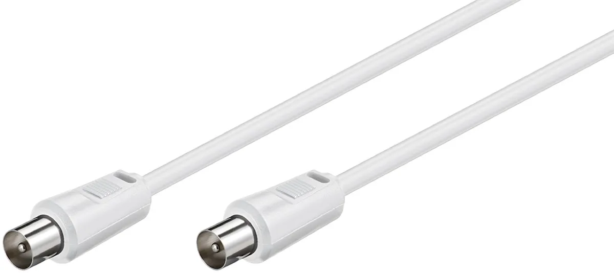 Cablu COAXIAL TV antena 1.5m tata-tata 75 ohm 70DB Dublu ecranat CCS alb 68145 Goobay