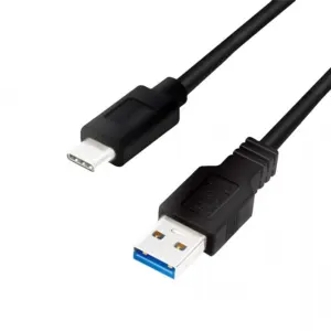 Cablu USB 3.0 A - USB type C 0.15m negru LOGILINK CU0166