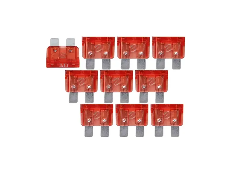 Set 10 sigurante 10A auto midi 19x13mm rosu BEZ4011-10-10
