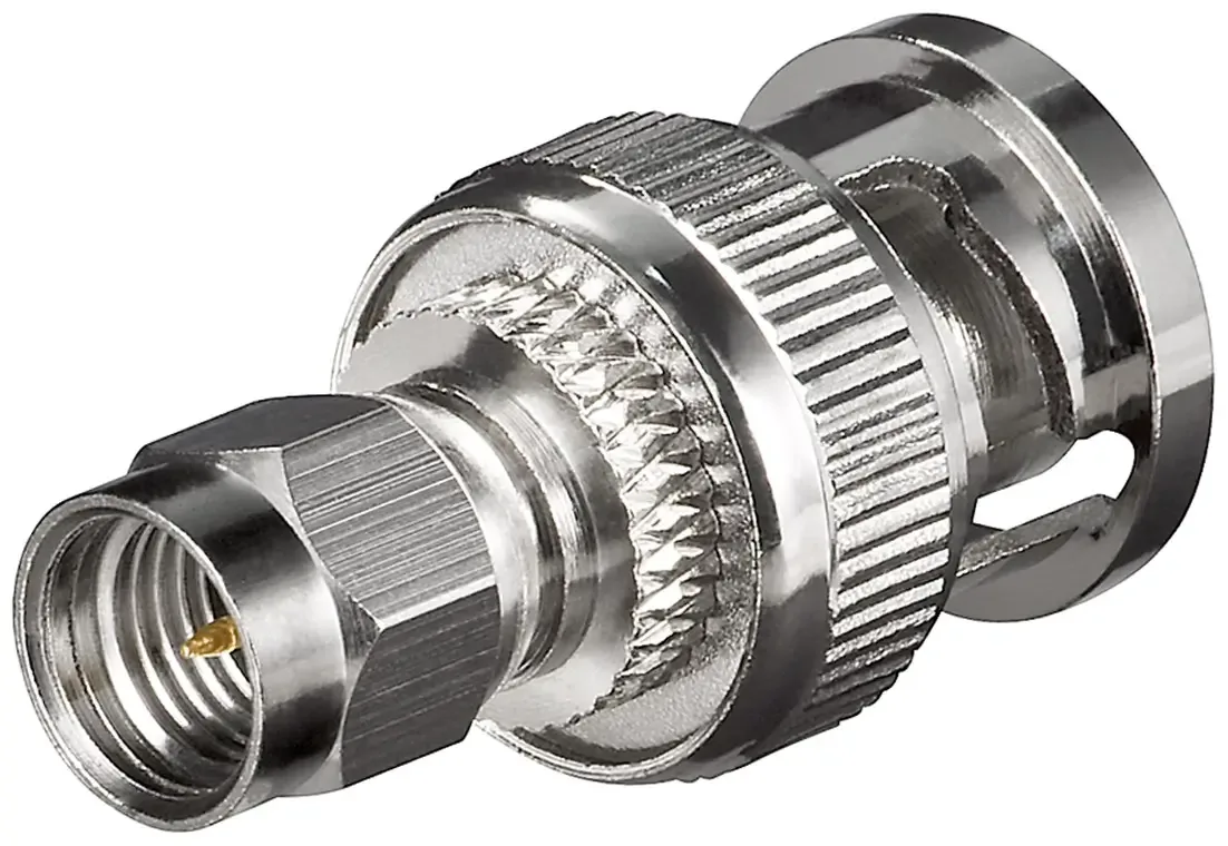 Adaptor SMA tata la BNC tata Placat cu aur pentru cablu RG 174/U 11855 Goobay
