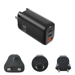 Alimentator 2x USB-C 3.1 + USB3.0 PD 3.0 65W + 3 adaptoare pentru calatorii