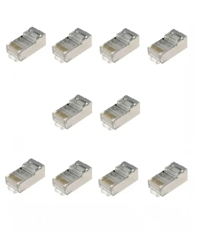 Set 10 mufe CAT6 RJ45 8p8c ecranate FTP SOLID