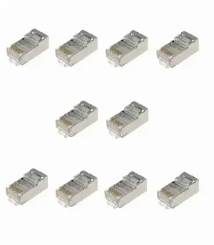 Set 10 mufe CAT6 RJ45 8p8c ecranate FTP SOLID