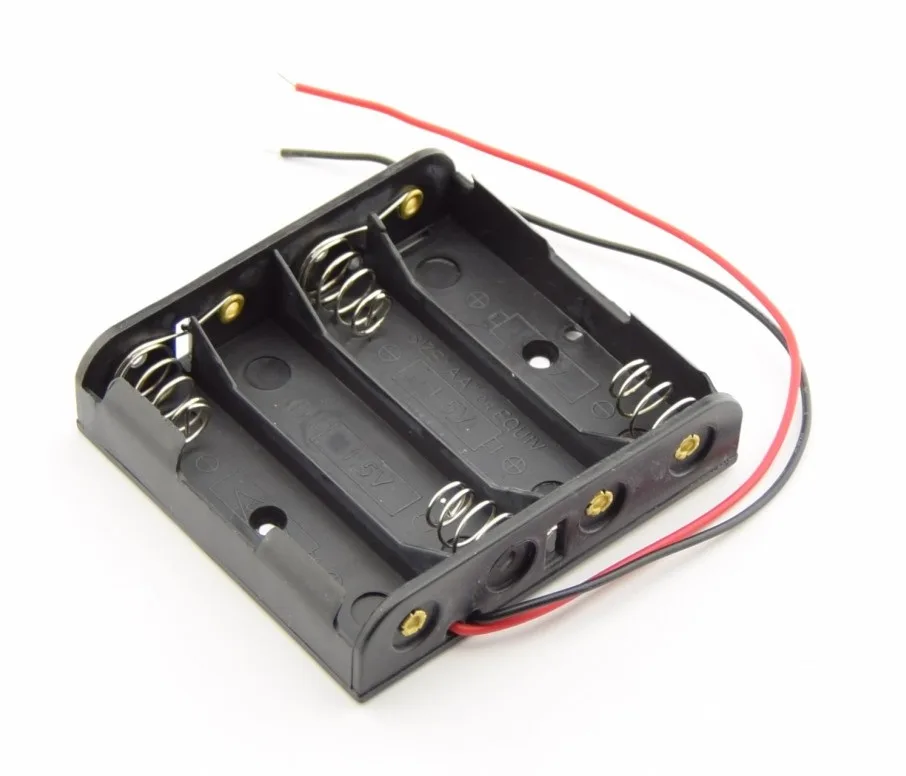 Suport baterii 4x AA cu fire terminale BAT.H.AAX4