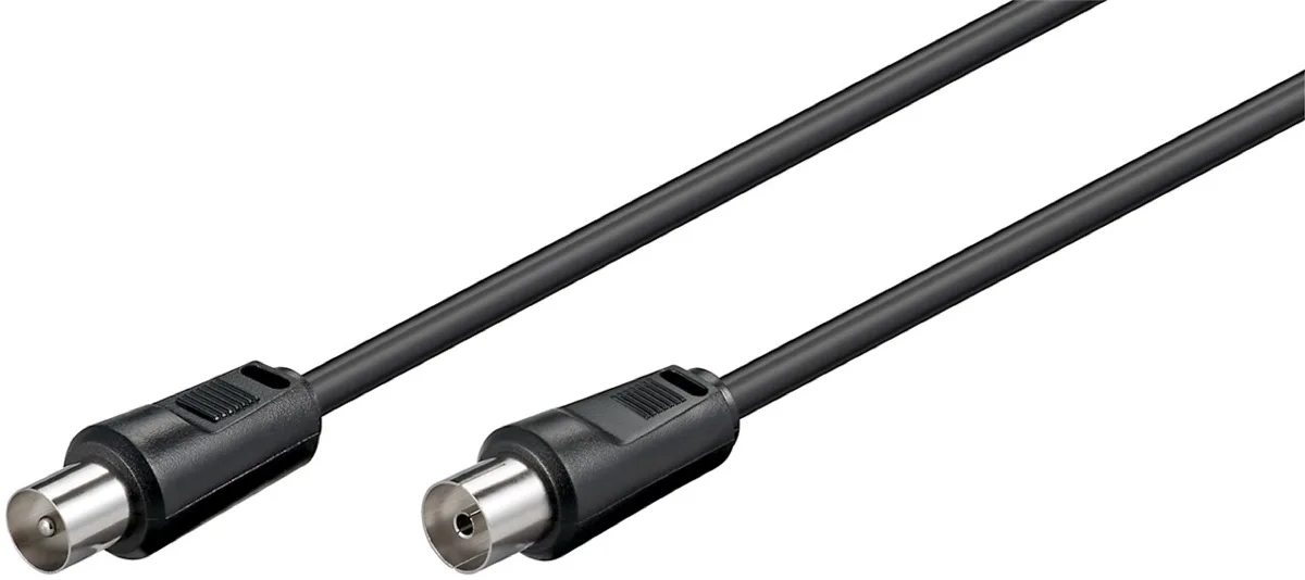 Cablu COAXIAL TV antena 70DB Dublu ecranat mama-tata 0.5m 11509 Goobay
