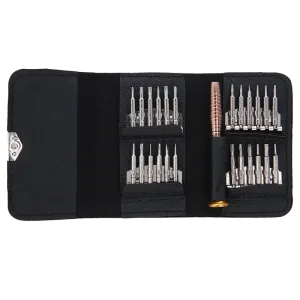 Set surubelinte de precizie 25in1 biti philips /Y /triunghiular /torx /stea si husa piele OEM0002371