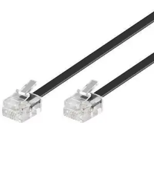 Cablu telefon 15m RJ11 6P4C negru Goobay