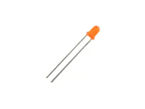 LED 3mm portocaliu 1.9V-2.1V 20mA