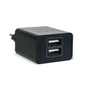 Adaptor de incarcare 2x USB 5V 2.4A negru delight 55039-2BK