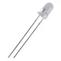 LED 3mm alb rece 12V 3000/4200mcd 30 grade Parte frontala convex OPTOSUPPLY OSW5DK3131A-12V