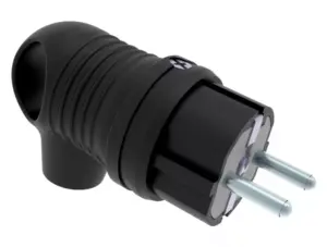 Fisa schuko cauciuc cu inel Bemis BK1-1402-2021 2P+E 16A 250V IP44 negru