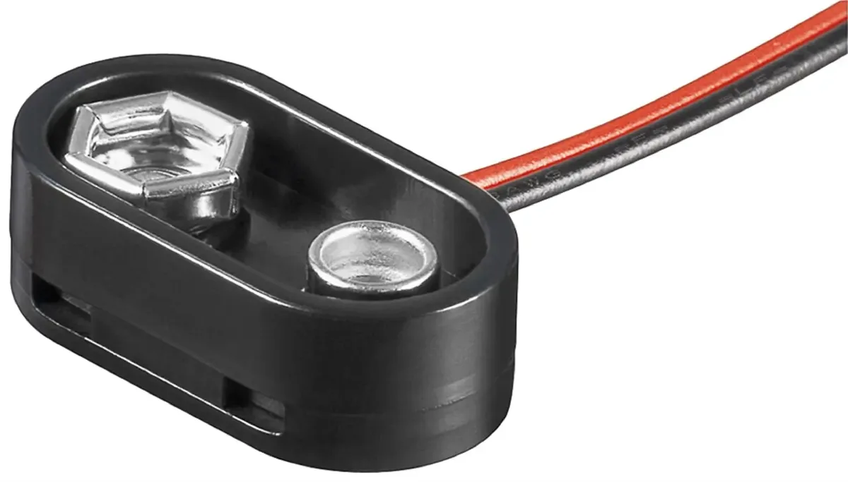 Conector baterie 9V cu Capete de cablu libere si Rezistenta la apa 11997 Goobay