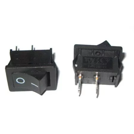 Intrerupator ON-OFF 2 pini negru 240V 3A cu retinere