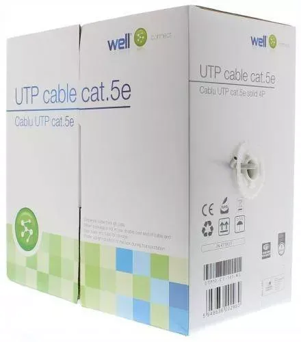 Cablu UTP CAT5e 8 fire din cupru 0.49mm Well