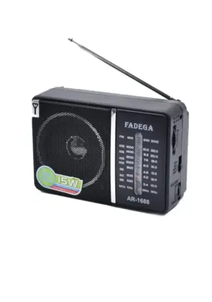 Radio FM/MW/SW1/SW2 antena telescopica rotativa FADEGA AR-1688 (549)