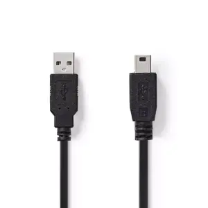Cablu USB 2.0 USB A tata - Mini USB tata 2m Nedis