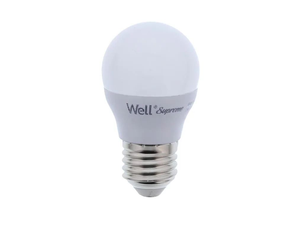 Bec LED G45 E27 7W 660lm 230V lumina rece 6500K Supreme Well LEDLC-G457E27-07-WL