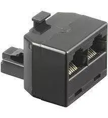 Adaptor RJ45 tata la 2x RJ45 mama negru Goobay