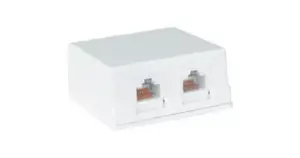 Priza dubla UTP CAT5 RJ45 8p8c alba