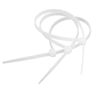 Coliere plastic 2.5 mm x 15 cm alb 100buc