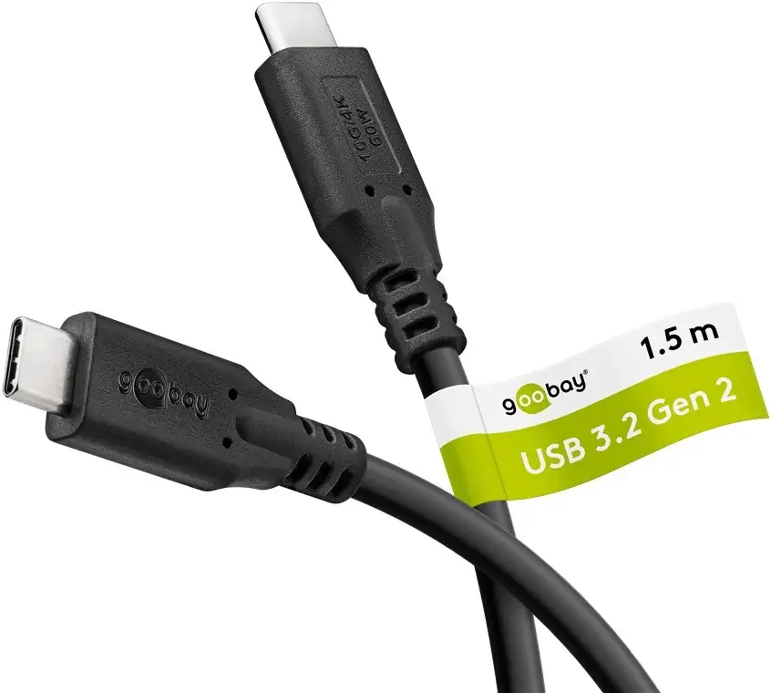 Cablu USB-C 3.2 - USB-C 3.2 1.5m 4K 60W 3A 10Gbit/s Thunderbolt 3 /4 Goobay 74206