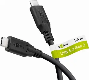 Cablu USB-C 3.2 - USB-C 3.2 1.5m 4K 60W 3A 10Gbit/s Thunderbolt 3 /4 Goobay 74206