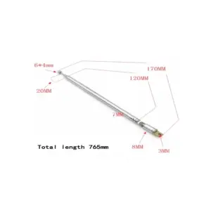 Antena telescopica 170-765mm 7 segmente Middle + balama ANTENA-RADIO5