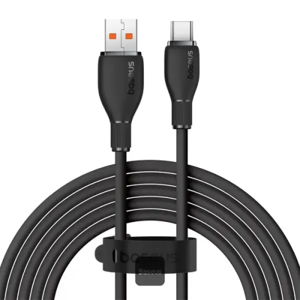 Cablu alimentare si date Baseus Pudding Series P10355703111-B1 Fast Charging USB - USB Type-C 100W 1.2m negru