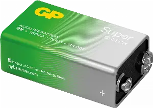 Baterie alcalina Super GP 9V infoliata GPPVA9VAS778-1