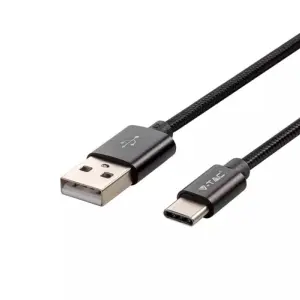 Cablu USB TYPE C 1m negru 2.4A PLATINUM EDITION V-Tac SKU-8491