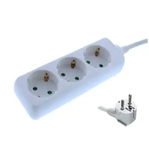 Prelungitor Well 3 prize 3m 3xG1.5mm alb 3500W 16A EXTS-3S3M-WL