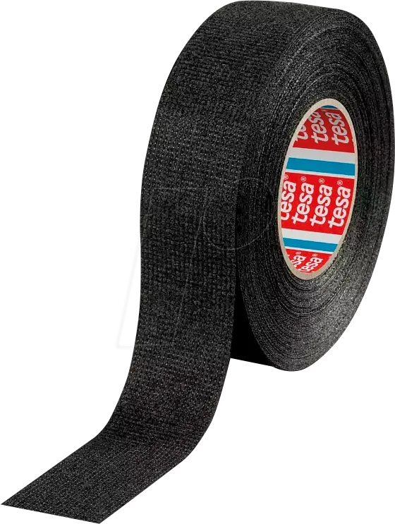 Banda textila 25mm 25m Thk 300um negru 105 grade C negru TESA 51608-00014-00