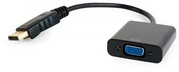 Cablu convertor D-Sub VGA 15pin HD soclu mama - DisplayPort V1.1a mufa tata 0.15m 1920x1200 60Hz 1080p GEMBIRD A-DPM-VGAF-