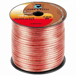Cablu 10m difuzor OFC cupru 2x2mm2 transparent Cabletech KAB0324-10