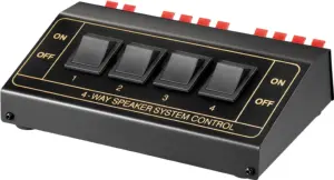 Selector difuzoare stereo pentru a conecta pana la 4 perechi de difuzoare Goobay