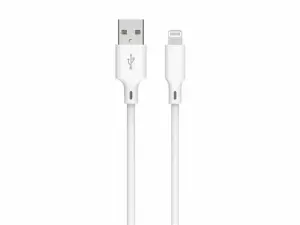 Cablu USB2.0 A tata - Lightning 2m 2.4A alb Well