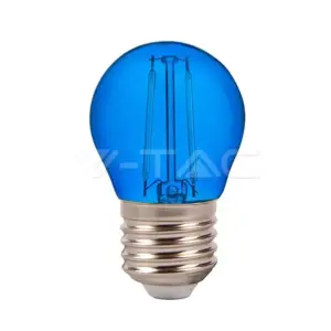 Bec LED G45 E27 2W cu filament lumina albastra V-TAC