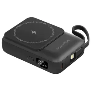 Power Bank inductie Kruger&Matz KM0913-B 10000mAh Li-ion Mag Safe wireless 15W / USB-C 20W /USB-A 22.5W / Lightning 10W