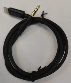 Cablu audio JACK 3.5 mm Stereo tata - Lightning iPhone 1m negru JH-023