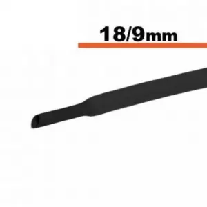 Tub termocontractibil negru 18mm/ 9mm 0.5m