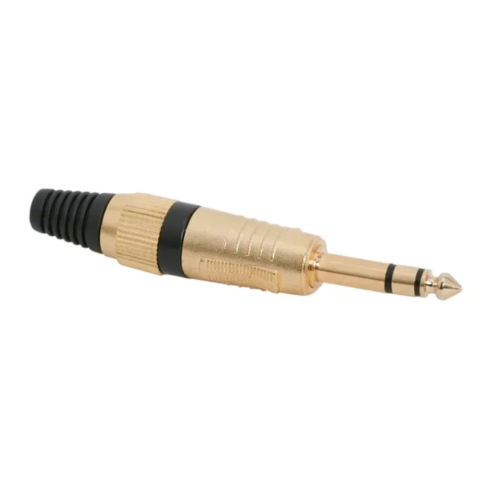 Mufa Jack 6.3 mm stereo tata ranforsata aurita